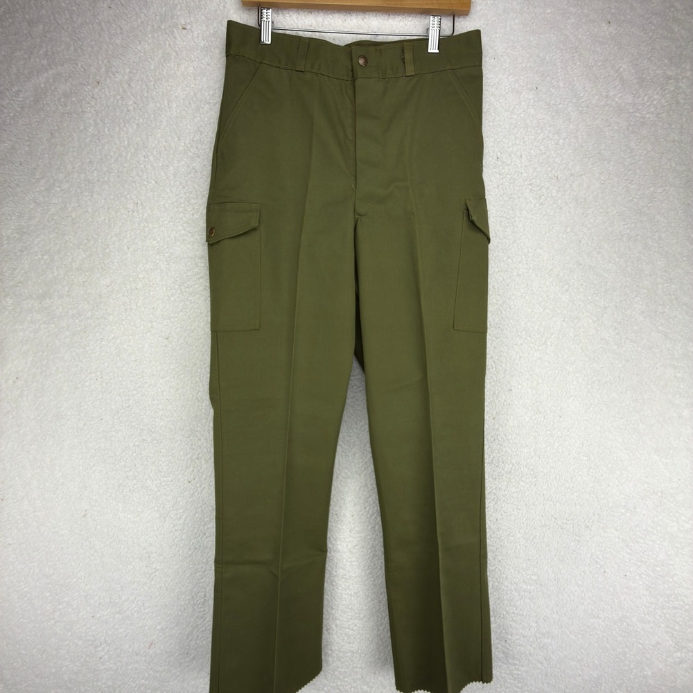 Vintage Boy Scouts of America Official Uniform Cargo Pants Green Kids NWOT